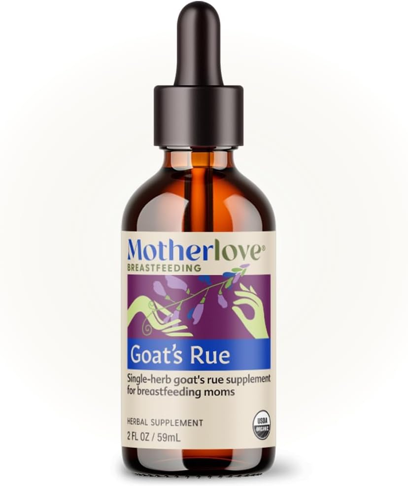 Motherlove Goat’s Rue (2 Ounce Tincture) Suplemento de lactancia para el desarrollo de tejidos mamarios " Optimización de suministro de leche materna: USDA Orgánica certificada, Vegan, Kosher, libre de soja