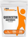 BulkSupplements.com Quercetina Dihydrate Powder - Quercetina Suplementos, Antioxidantes Fuente - Vegan & Gluten Gratis, 1g por Serving, 250g (8.8 oz) (Pack of 1)