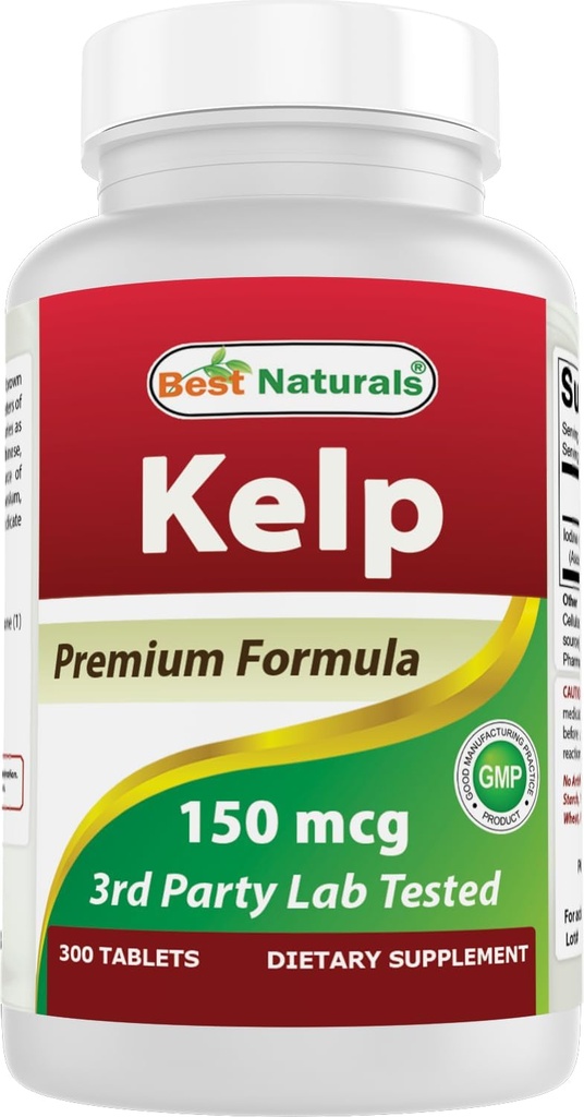 Best Naturals Kelp Suplemento 150 Mcg Tablet, 300 Conde