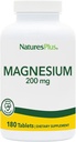 NaturalezasPlus Magnesio - 200 mg, 180 Tabletas - Vegetariano, Gluten Gratis - 180 Servimientos