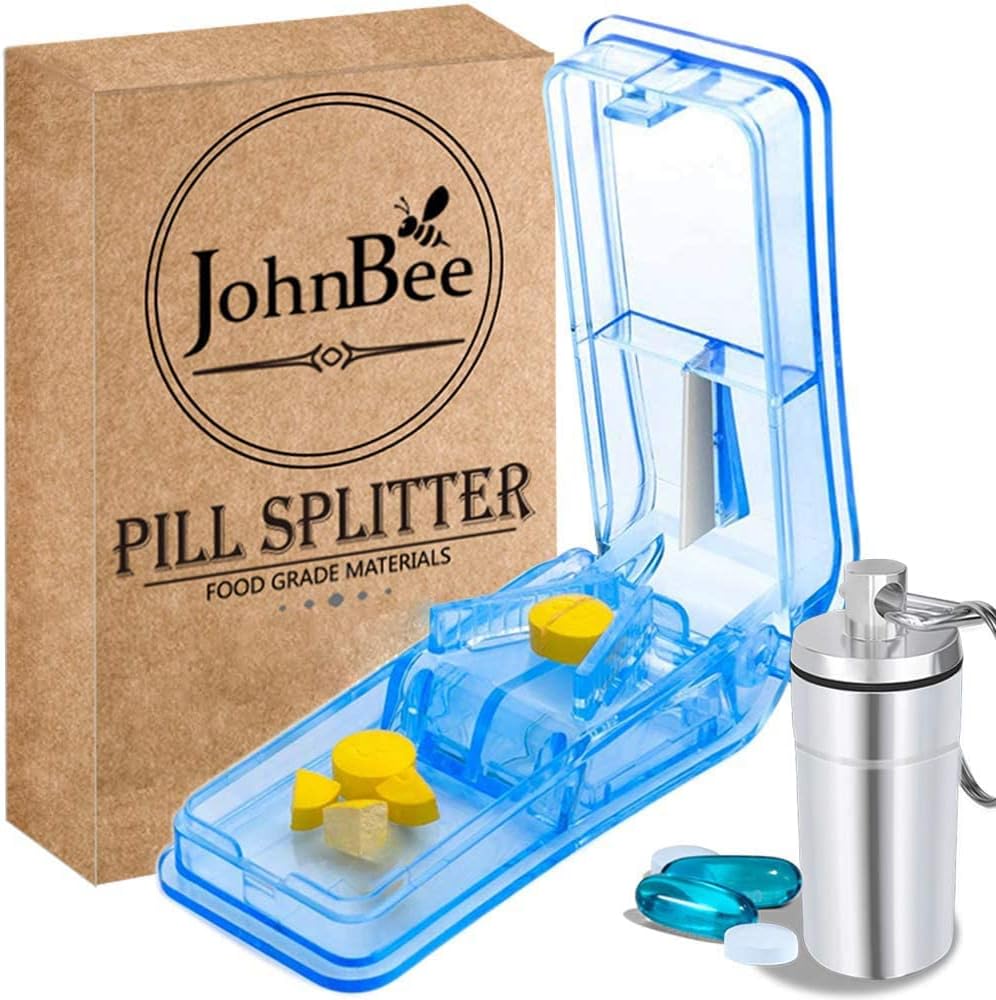 JohnBee Pill Cutter tóxico Best Pill Cutter for Small or Large Pills Silencio Diseñado en los EE.UU.