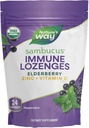 Camino de la Naturaleza Sambucus Zinc Lozenges con Elderberry y Vitamina C, Peppermint Flavored, 24 Lozenges