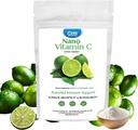 Nano Vitamina C Powder 8 oz (227 Servings), Ácido ascórbico del Extracto de Lime, Nano para la Absorción Mejorada, soporta la producción de colágeno " Salud Inmuna, No GMO, Vegan