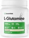 Abróchate L-Glutamina 500g Powder, libre de gluten, no GMO, desarmado (100 serviendo)
