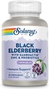 SOLARAY Extracto de Elderberry Negro con Zinc, Probióticos " Vitamina C TENIDO Sistema de inmunización saludable ← 30 Tablas Chewable