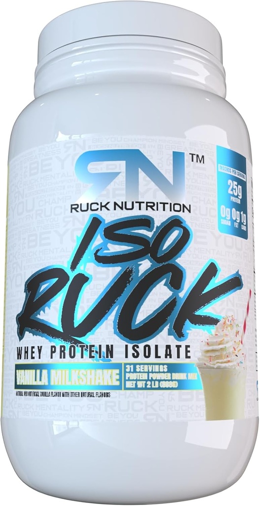 ISO Protein Powder tención 100% Whey Protein Isolate ← 25G de Proteína para la recuperación muscular Silencioso 0g de grasa, 0g de azúcar ← Gourmet Taste (30 Servimientos, Vanilla Milkshake)