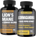 Lions Mane y Ashwagandha con Gingko Biloba y Black Pepper