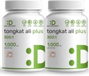 2 Pack Tongkat Extracto de Ali 300:1 con Hierba Hornosa 1.100mg, 480* Capsules – Hindú de Longjack de Indonesia Eurycoma Longifolia Root – Suplemento Herbal Extra Fuerza para la Energía