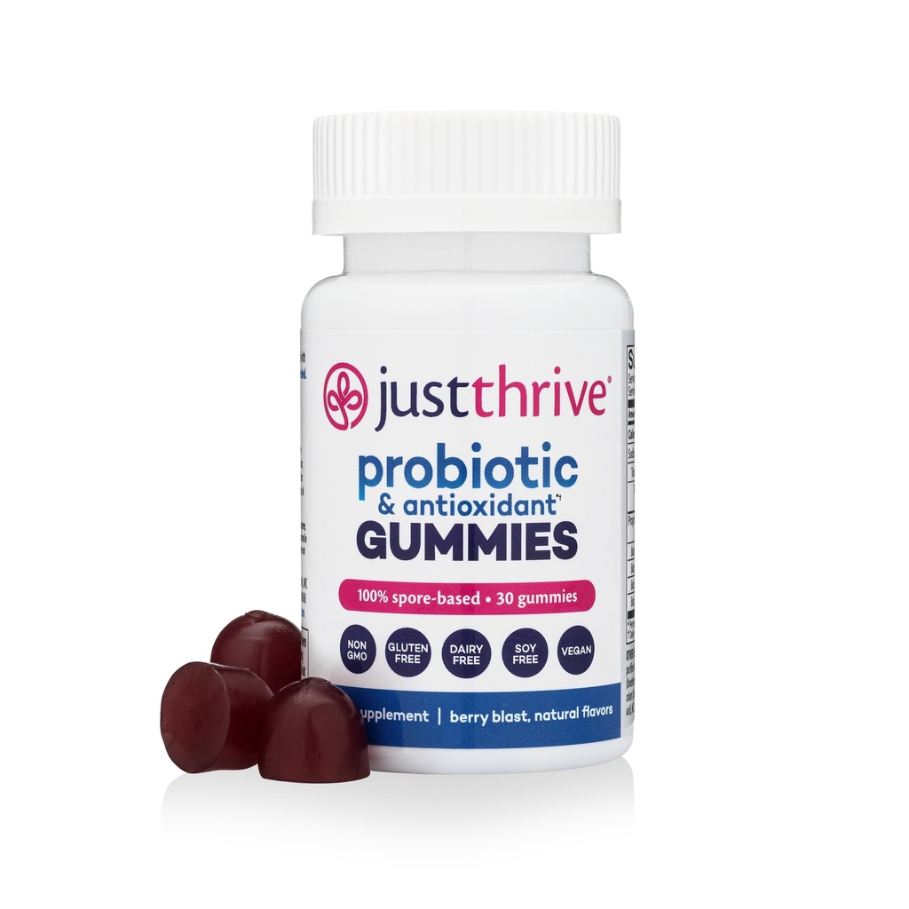 Just Thrive Probiotic Gummies - Kids, Men, and Womens Probiotic - for Digestive and Global Health, 30 Count