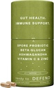 Defender Immune & Gut Support – Spore Probiotic DE111®, Beta Glucan, Ashwagandha – Apoya la inmunidad, Gut Health, Stress & Bloating Relief Supplement – 60 cápsulas
