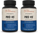 Live Conscious PRO45: Fórmula Probiótica, 45 millones de UF, 11 cepas integrales. Dairy Free. Delayed Release Veggie caps. Promueve la Salud Inmune y Digestiva. 60 cápsulas (2-Pack)