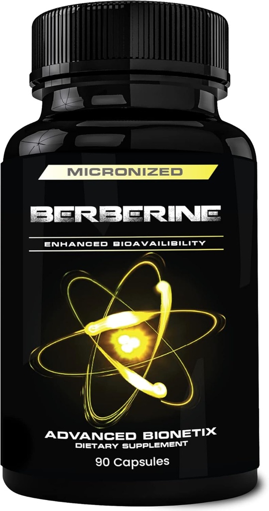 1500mg Advanced Bioavailability Micronized Berberine Supplement All Natural w/BerbeTalTM Support. 90 Total Capsules