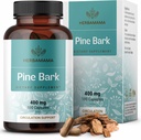 HERBAMAMA Pine Bark Extract Capsules - 400mg Francés Marítimo Pine Bark Extract Powder for Antioxidant Support - Vegan, Non-GMO Pinus Pinaster Suplemento