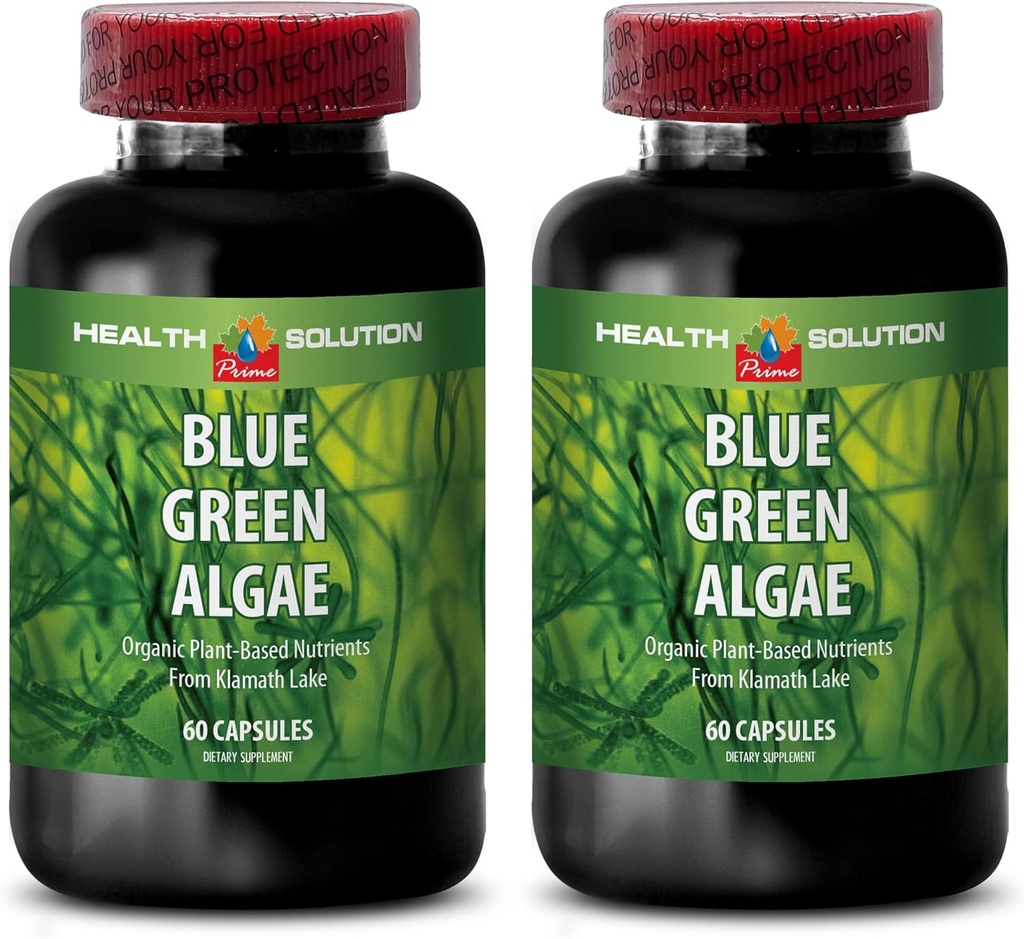 Klamath Blue Green Algae Capsules - Blue Green Algae - Boost The Immune System - Blue Green Algae - Blue Green Algae Supplement - Immune Support Supplement - Immune Booster - Alga Azul - 2B 60 Caps