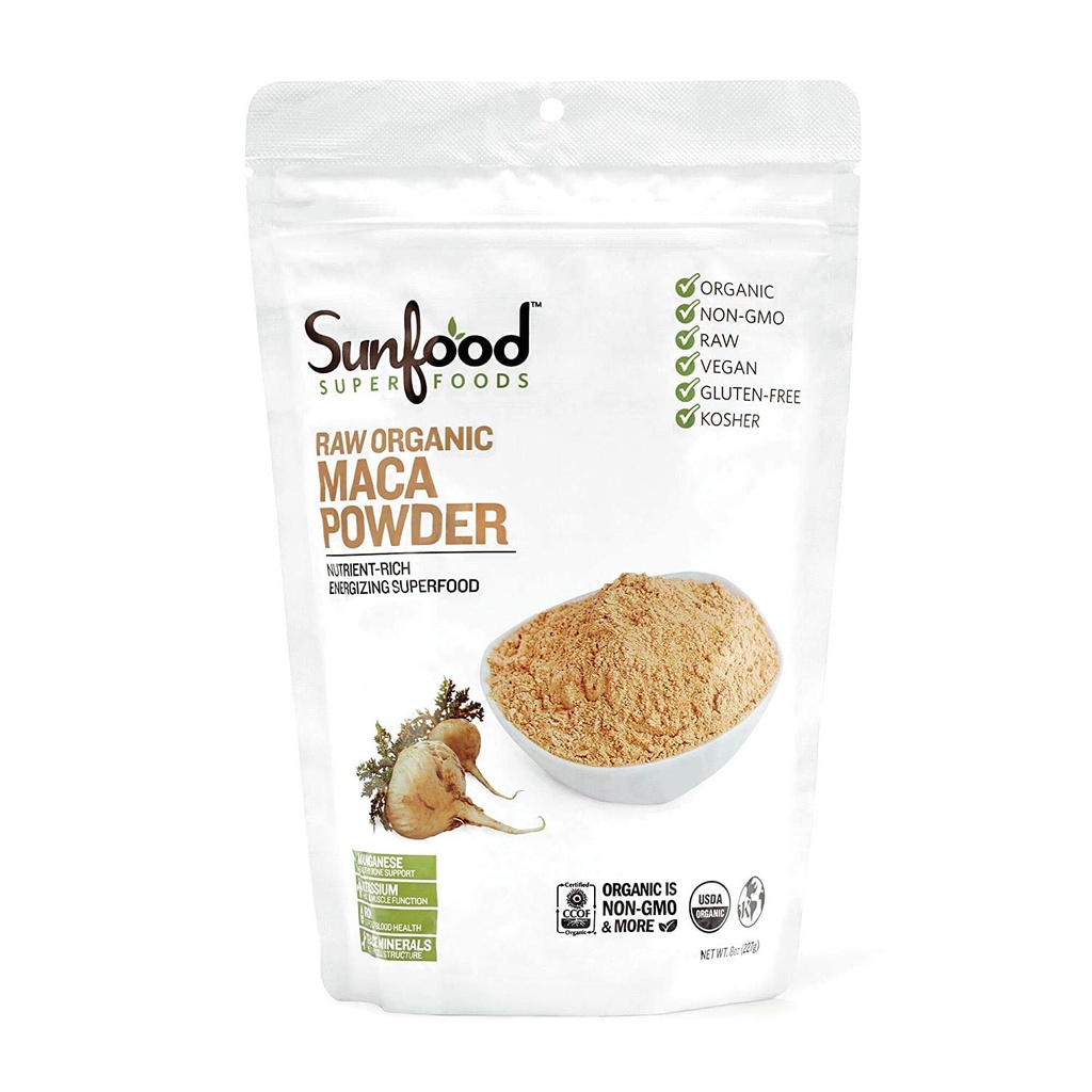 Sunfood, Polvo de Maca orgánica, 8 onzas
