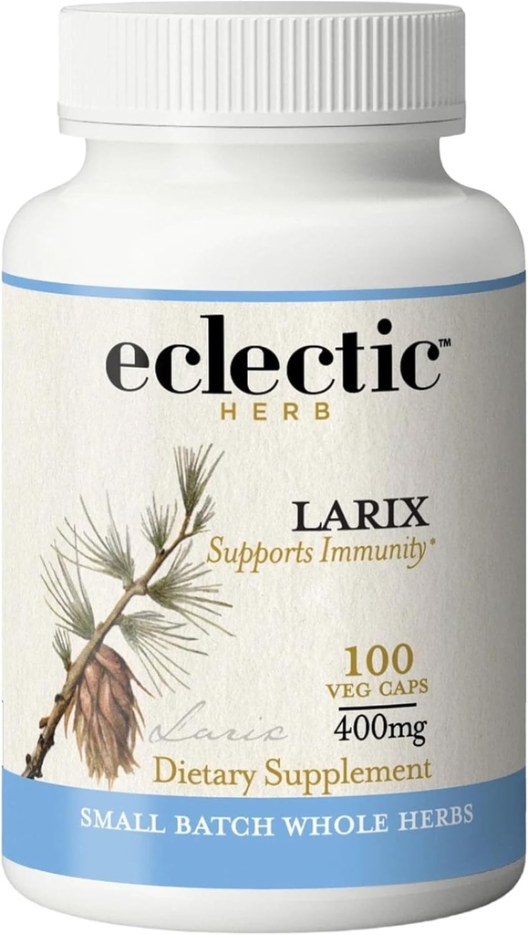 Eclectic Institute Raw Freeze-Dried Non-GMO Larix Capsules tóxico Immune, Respiratory y Ear Support ← 100 CT (400 mg)
