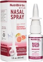 NutriBiotic Nasal Spray 1 Fl Oz Silencio Nasal Lubricante con Grapefruit Seed Extracto " Sodium Chloride  Ayuda Flush Irritants from Nasal Passages ← Convenient Measured Dose Pump ← Drug-Free " Non-Medicated