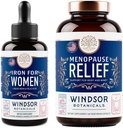 WINDSOR BOTANICALS Suplementos de menopausia y Bundle hembra de hierro líquido