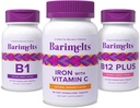BariMelts Variedad de vitamina Bariat - Hierro con vitamina C, vitamina B12 Plus y vitamina B1