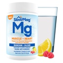 SlowMag® Magnesium Powder, Magnesium + Calcium Supplement Drink Mix, Raspberry Lemon Flavor, Apoya Muscle Relax & Heart Health, 4oz