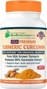 Curcumina Turmérica Premium Pure USA Grown con BioPerine 1500mg - 95% Curcuminoides Estándarizados " Extracto de Pepper Negro para la absorción mejorada - Soporte Conjunto Natural - 90 cápsulas