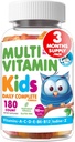 DR. MORITZ Kids Multivitamin Gummies - con vitaminas para niños A C D E B6 B12 Zinc & More- Soporte diario completo - Vegetariano " No GMO Multivitaminas para niños (180 Conteo)