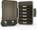 Organizador semanal de píldoras 2 veces al día, 7 días Pill Box 2 veces, Portable for Travel Pills/Vitamin/Fish Oil/Medication/Supplements (2x7 Black)