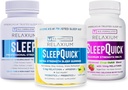 Relájate Durmiendo 60 Capsule+ Dormir rápido Melts + Gummies (Faamily Pack Sleep Bundle)