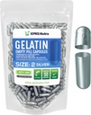 XPRS Nutra Size 2 Empty Capsules - 100 Count Empty Gelatin Capsules - Pills DIY Capsule Filling - Pure Bovine Pill Gel Caps for Do-It-youself Supplements (Silver)