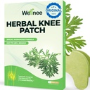 Original Herbal Knee Patch - Wellknee Plaster para soporte de rodilla & dolor muscular - Fuerza máxima para un alivio temporal - Patches de calor adhesivo hechos con hierbas naturales para el bienestar (10 Pads)