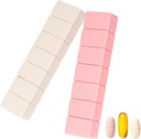 sanderala 2Pack Organizador semanal de píldoras,Extra Casos grandes de 7 días de píldoras Viaja Caja de píldoras diarias para aceite de pescado, suplementos de tabletas de calcio y otras píldoras de vitamina