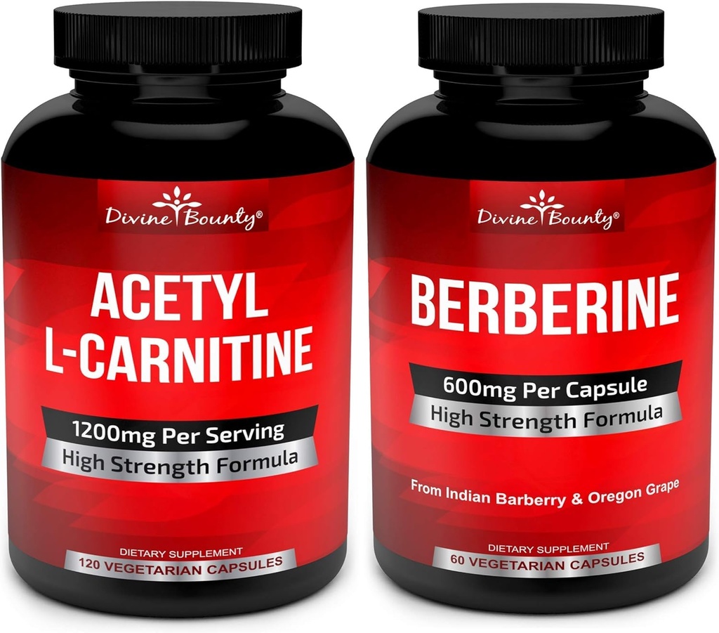 Divina recompensa Acetyl L-Carnitine & Berberine Complejo Bundle
