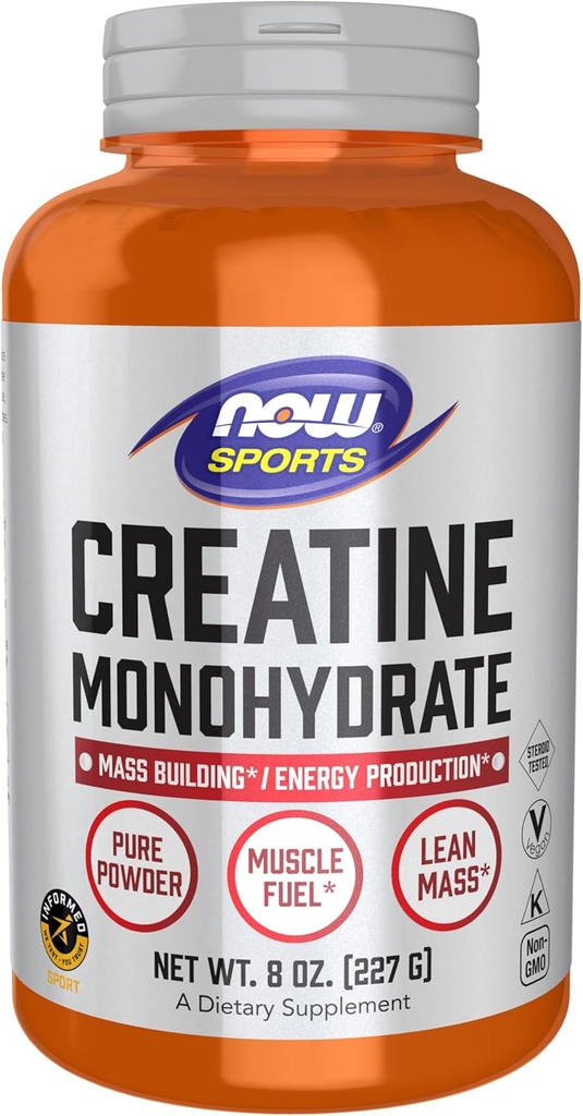 AHORA Foods Sports Nutrition, Creatine Monohydrate Powder, Mass Building*/Energy Production*, 8-Ounce