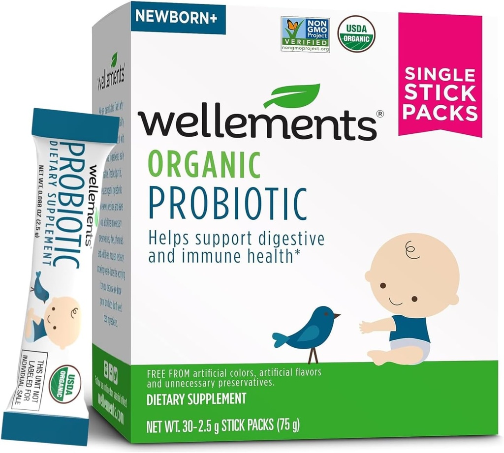 Wellements Organic Probiotic Stick Packs ← Ayuda Digestive and Immune Health for Infants, Babies and Toddlers