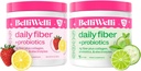 Suplemento diario de fibra Duo - limonada de fresa & pepino Lime Mint - con Collagen, Probióticos & Electrolitos - Refrescante Sabores para el Bienestar Equilibrado - 32 Servimientos Totales