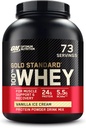 Optimum Nutrition Gold Standard 100% Whey Protein Powder, Vainilla Ice Cream, 5 libras (Packaging May Vary)