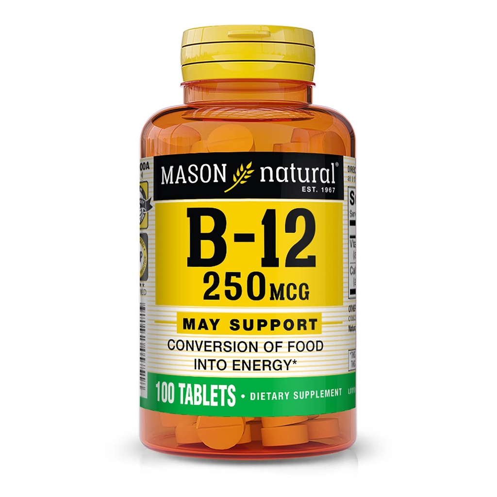 Vitaminas Mason Vitamina B 12 250mcg Tablas