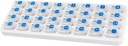 Organizador mensual de píldoras, caja grande de carga de viaje 31 días, caja de píldoras diarias, contenedor de píldoras para la vitamina, medicina, suplemento, aceite de pescado, claro