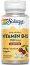 SOLARAY Vitamina B-12 5000mcg Lozenges  Natural Cherry Flavor ← Energía saludable & Nerve Función Soporte ← 30ct