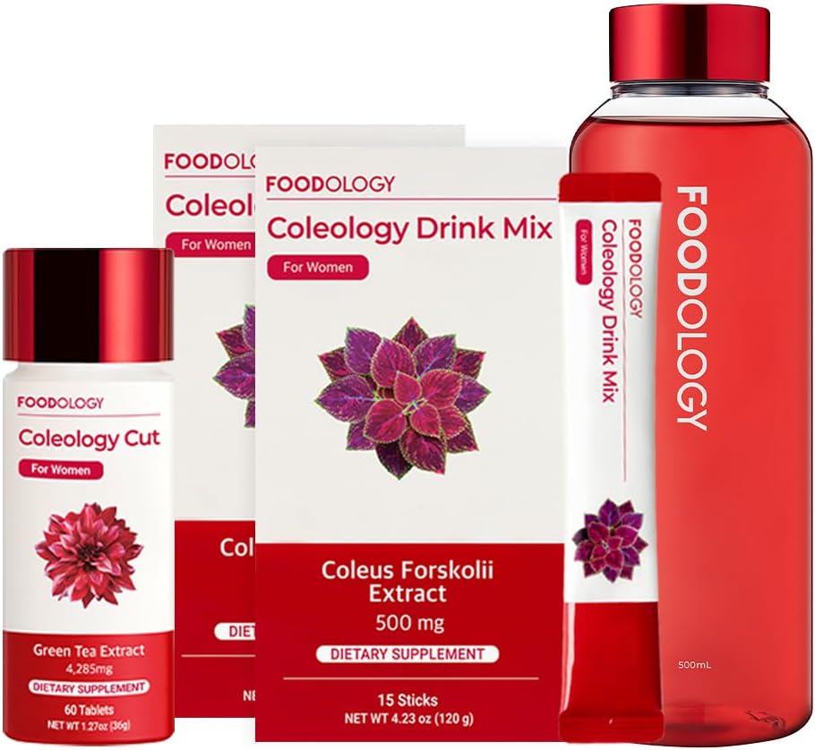 Redbottle 1-Month Burning Set/Coleology Drink Mix(2ea) " Coleology Cut(1ea) " Water Bottle(1ea)