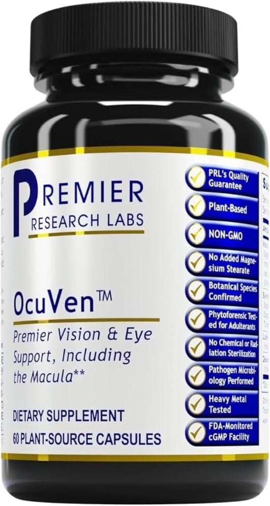 Premier Research Labs OcuVen - Lutein and Zeaxanthin Supplement, Eye Vitamins, Eye Health Supplements for Adults ' Seniors, Vision Supplements, Macular Health, Eye Care - 60 Vegetarian Capsules
