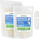 XPRS Nutra Gelatin Tamaño 0 cápsulas separadas - 100 conde transparentes cápsulas vacías separadas en bolsas - Tamaño 0 píldoras gelatina - Borrar las capas de gel para relleno de suplementos DIY