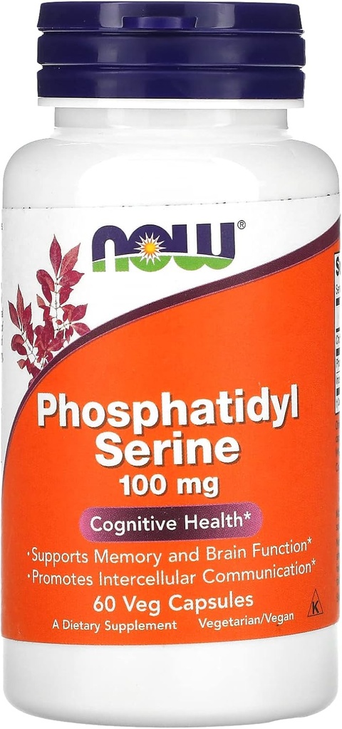 AHORA Alimentos Phosphatidyl Serine, 100 mg, 60 Veg Capsules