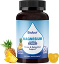 Gamas de magnesio de potasio, Citrato de magnesio y suplementos de citrato de potasio con vitamina D3, B6 para equilibrio de electrolitos, musculo, calambres de las piernas, GMO gratis (Pineapple,60 Conde)