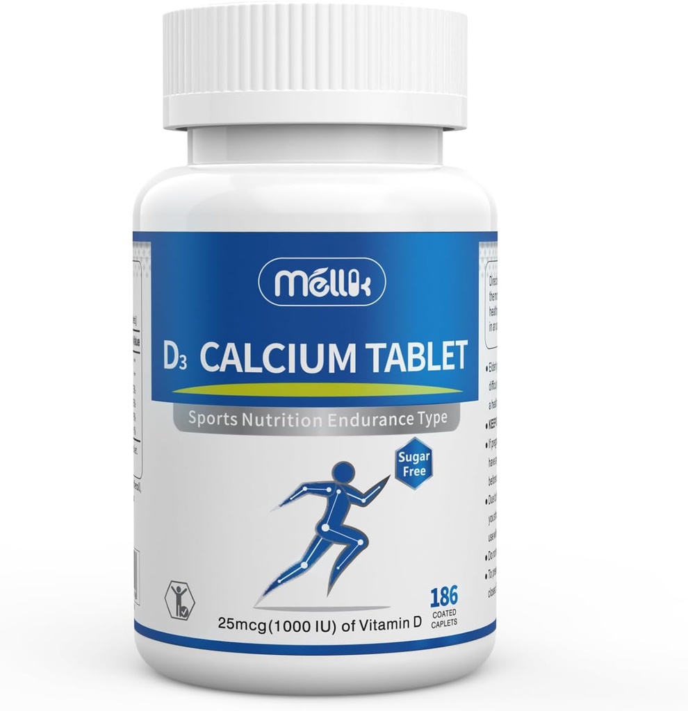 Calcio-Suplemento Vitamina-D3 1200 mg Magnesio-Mini - 186Tablas Desflavorada liberación de la bonificación de la bonificación de la salud Las mujeres y los hombres suplemento dietético fácil de absorber el azúcar libre