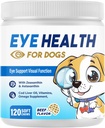 Soporte de ojos Mandíbulas suaves para perros, suplementos de ojos para perros, suplemento de Omega perro, Omega 3 EPA & DHA ácidos grasos, 120pcs
