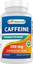 Mejores Naturales Caffeine Pills 200mg, 120 Conde