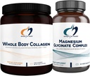 Diseños para el Complejo Glycinate de Magnesio de Salud (60 capsules) & Ple Body Collagen (30 servidos) Bundle - Magnesio de alta absorción con polvo de colágeno Premium para soportar los huesos, la piel & las articulaciones