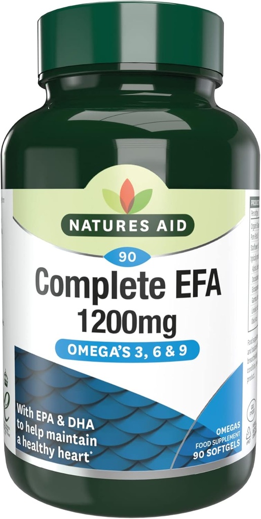 EFA completa (ácidos grasos esenciales) Omega 3 6 + 9 90 cápsulas