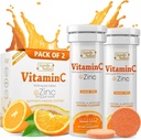 SIGNIFY NATURE Vitamina C 1000mg Tablas de Efervescencia - Potente Soporte de Inmune VIT C con Suplemento Zinc - Fórmula Vegan Libre de Azúcar Silencioso Tablas de vitamina C - Agua Soluble Fizzy Elixir - 20CT